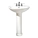 American Standard 0236.811.020 Cadet Pedestal Top and Leg with 8-Inch Center Holes, White