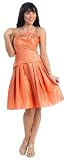 Bridesmaid Elegant Junior Prom Short Dress #618 (6, Orange)