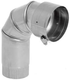 Galvanized 90 Degree Ventinox VFT Adjustable Elbow - 5"