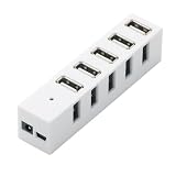 iBUFFALO USB2.0Hub セルフ&バスパワー 10ポート Wフェイス ホワイト BSHW10AWH