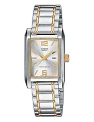 Casio #LTP1235SG-7A Womens Rectangular Metal Fashion Analog Watch