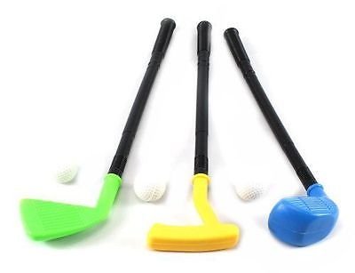Deluxe Kid's Happy Golfer Caddy Toy Golf Set w/ 3 Golf Clubs & Balls PS311 Red