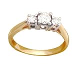 14K .50 CTW Three-Stone Diamond Ring