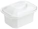 Pillivuyt Oblong Faceted Casserole with Lid, 5.75 x 4 inch, White