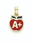 14K Enamel A+ Apple Pendant - GH16510