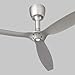 Oxygen Lighting 3-105-024 Alpha 3 Blade Indoor DC Motor Ceiling Fan - Wall Control and Light Kit Included - Custom Blade Options