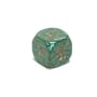 22mm (7/8) Backgammon Doubling Cube, Green with Gold