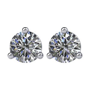 Genuine IceCarats Designer Jewelry Gift 14K White Gold Stud Earrings With Backs. Pair 1/4 Ct Tw I2, Ij Diamond Stud Earrings Stud Earrings With Backs In 14K White Gold