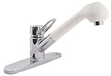 Delta 466-CW Chrome and White Gourmet Kitchen Pull-Out Spray Faucet