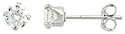 Sterling Silver 4 mm (0.25 Carat Size each) Brilliant Cut Cubic Zirconia Stud Earrings