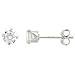 Sterling Silver 4 mm (0.25 Carat Size each) Brilliant Cut Cubic Zirconia Stud Earrings