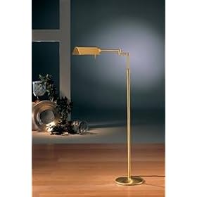 Holtkoetter Brushed Brass Adjustable Pharmacy Floor Lamp