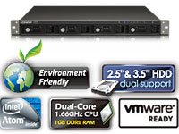 QNAP TS-459U-RP 4-Bay rack-mount high performance NAS with iSCSI and redundant power for business users