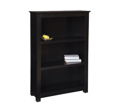 OfficeMax Black Finish 3-Shelf Bookcase
