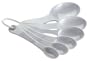 Precidio Measuring Spoons, Set of 6, Bright White