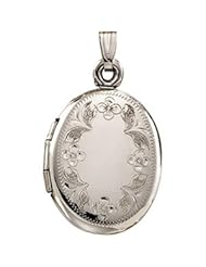 19.25X16.25 Mm 14K White Gold Oval Shaped Locket