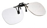 Magna-Flip Clip On Flip Up & Down Reader Magnifiers, Converts Distance Glasses and Sunglasses into Reading and Computer Glasses. +2.00 Power.