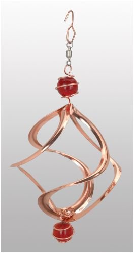 Red Carpet Studios Copper Cosmix Wind Spinner with Top and Bottom Marble, 8-Inch Long