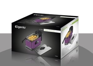 Elgento E17001P 3 litre Fryer in Purple R.R.P £49.99 - New Elgento E17001P 3 litre Fryer in Purple R.R.P £49.99 - New