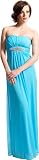 Goddess Empire Strapless Chiffon Gown w/Rhinestone Accent Junior Plus Size