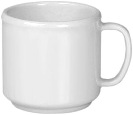(Pack of 12) 10 oz. Melamine Mug Multi Color Break-Resistant *NSF Approved* (White)