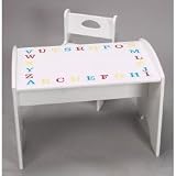 Child Desk and Chair Set - White