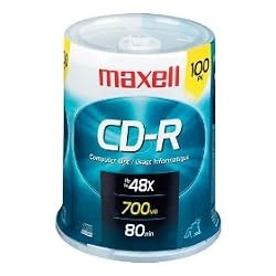 Maxell 648200 700MB/80-Minute 48x CD-R Spindle (100-Count)