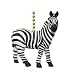 African Safari Plains Zebra Stripes Ceiling Fan Light Pull