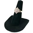 Black Velvet Ring Finger Jewelry Holder Showcase Display Stand