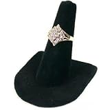 Black Velvet Ring Finger Jewelry Holder Showcase Display Stand
