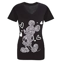 Disney Organic V-Neck I Love Mickey Mouse Tee
