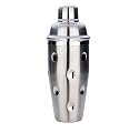 MIU 3-Piece 18-Ounce Dimpled Polished Stainless-Steel Cocktail Shaker