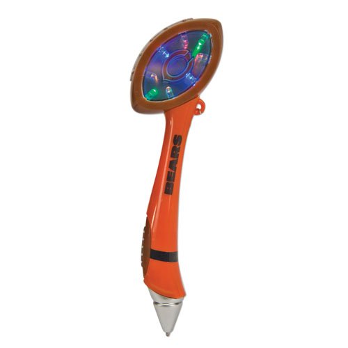Pack of 6 NFL Chicago Bears Light-Up Mirrored Football Office Pens