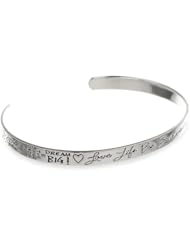 Sterling Silver "Love Life Be Brave" Cuff Bracelet