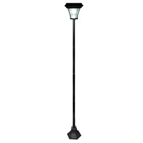 Lamp Post Solar Powered 4-LED Outdoor Path Light - 6.5 Feet (Adjustable height)