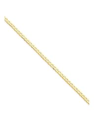 14K Gold Curb Chain Anklet
