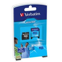 Verbatim Mini Secure Digital Cards (Mini SD) 2 GB (Inkl. Adapter Mini SD auf SD)