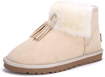 HLHMarket Women's Snow Winter Mini Bailey Bow Boot 6 W US Sandy