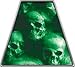 Skull Green Reflective Firefighter Fire Helmet Tetrahedrons - Set of 8
