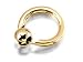 Single 9ct Gold Hoop and Bead Earring