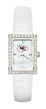 Kansas City Chiefs Ladies Allure Watch White Leather Strap