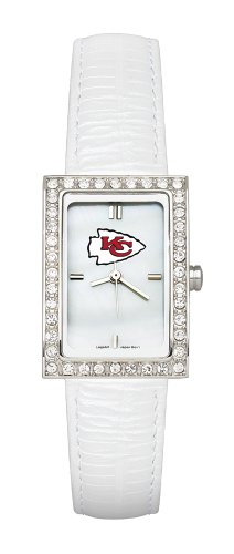 Kansas City Chiefs Ladies Allure Watch White Leather Strap