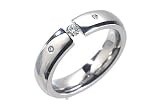 Pinnacle Diamond Titanium Three-Stone Tension Set Ring