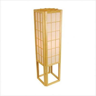 Window Pane Shoji Floor Lamp Color: Rosewood
