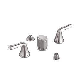 American Standard 3475.500.295 Colony Soft Fixture Mounted Bidet Fitting, Speed Connect Metal Pop Up Drain, Satin Nickel