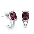 18k White Gold Tourmaline and Diamond Earrings