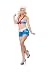 Adult Womens Sexy Pin Up Navy Sailor Girl Skirt Set Outfit Costume White Nautical Fancy Dress + Hat 