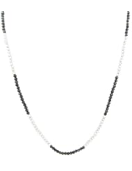 Officina Bernardi Silver and Black 36" Necklace