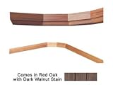 Wine Cellar Innovations Red Oak with Dark Walnut Stain Base and Crown for Curved Corner