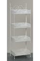 wundersch&ouml;nes Metallregal im Landhausdesign - weiss lackiert Antikoptik -